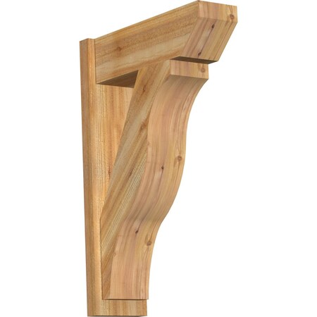 Ekena Millwork Funston Slat Rough Sawn Outlooker, Western Red Cedar, 8"W x 24"D x 36"H OUT08X24X36FST06RWR